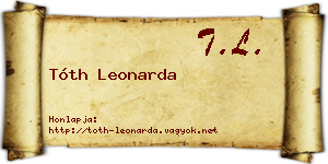 Tóth Leonarda névjegykártya